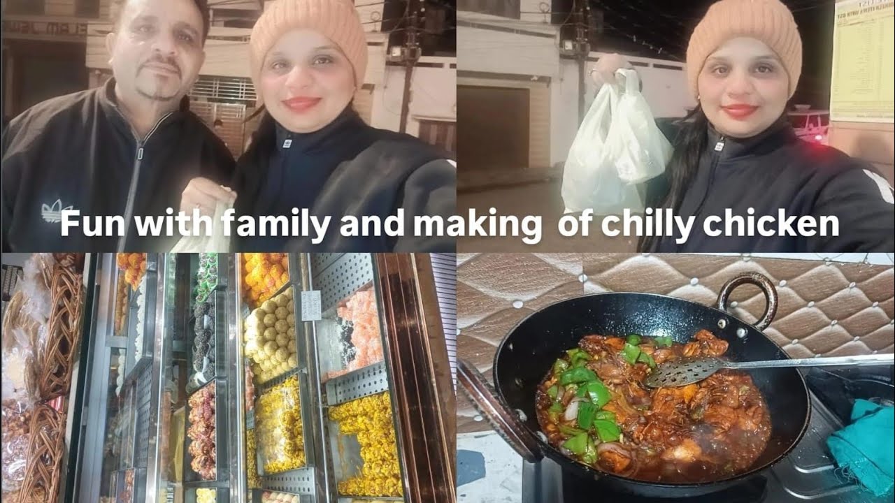 Fun with family and making of chilly chicken 