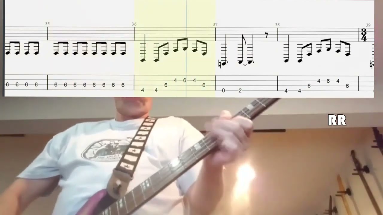 Midnight Confessions Bass Cover with Tab over Video  - Grass Roots