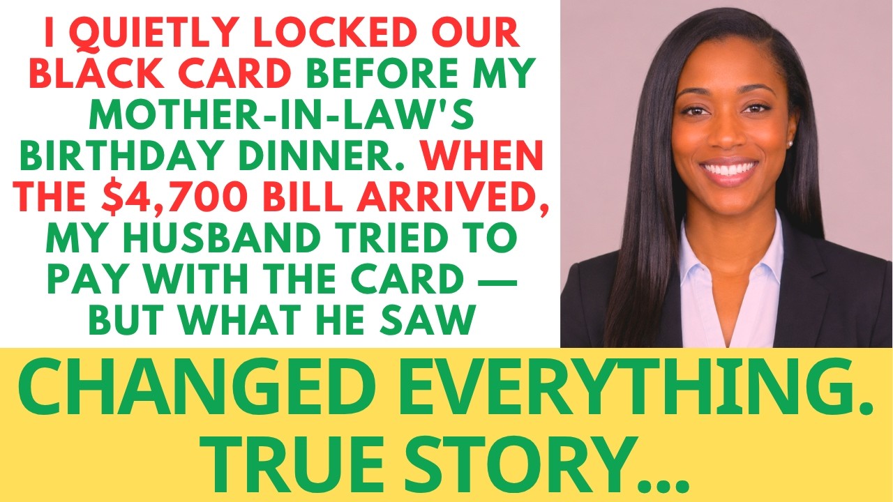 I Quietly Locked Our Black Card Before My Mother-in-Law's Birthday Dinner &mdash; She Had Been Charging...