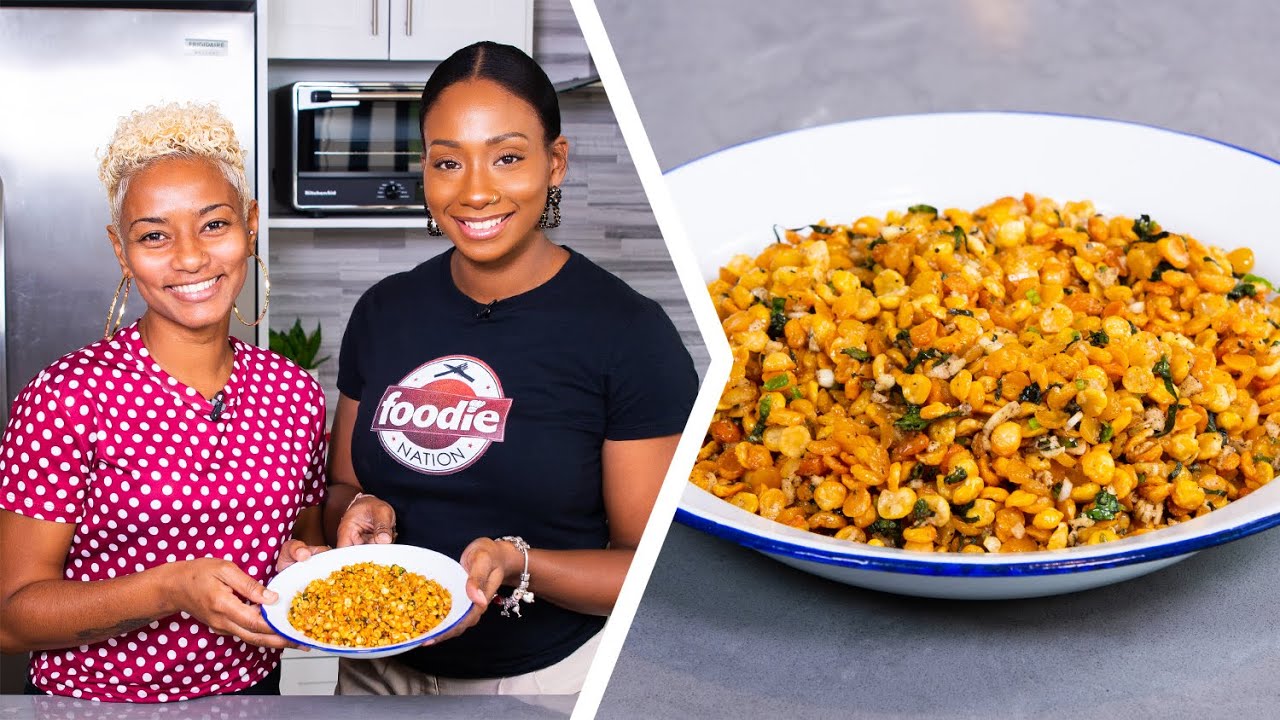 How To Make Trini Fried Split Peas | Foodie Nation x Trini Food Designer - Arlene