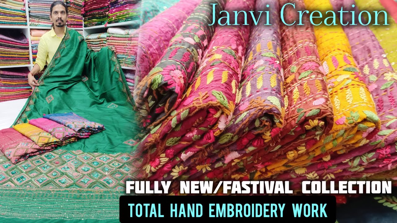 PURE HANDWORK SAREE MANUFACTURING & WHOLESALER JANVI CREATION KOLKATA