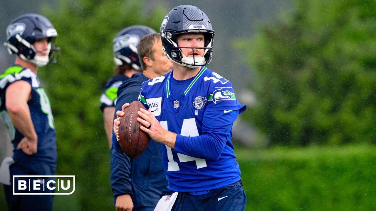 Seahawks Battle The Elements For First Practice Of OTAs | Seattle Seahawks