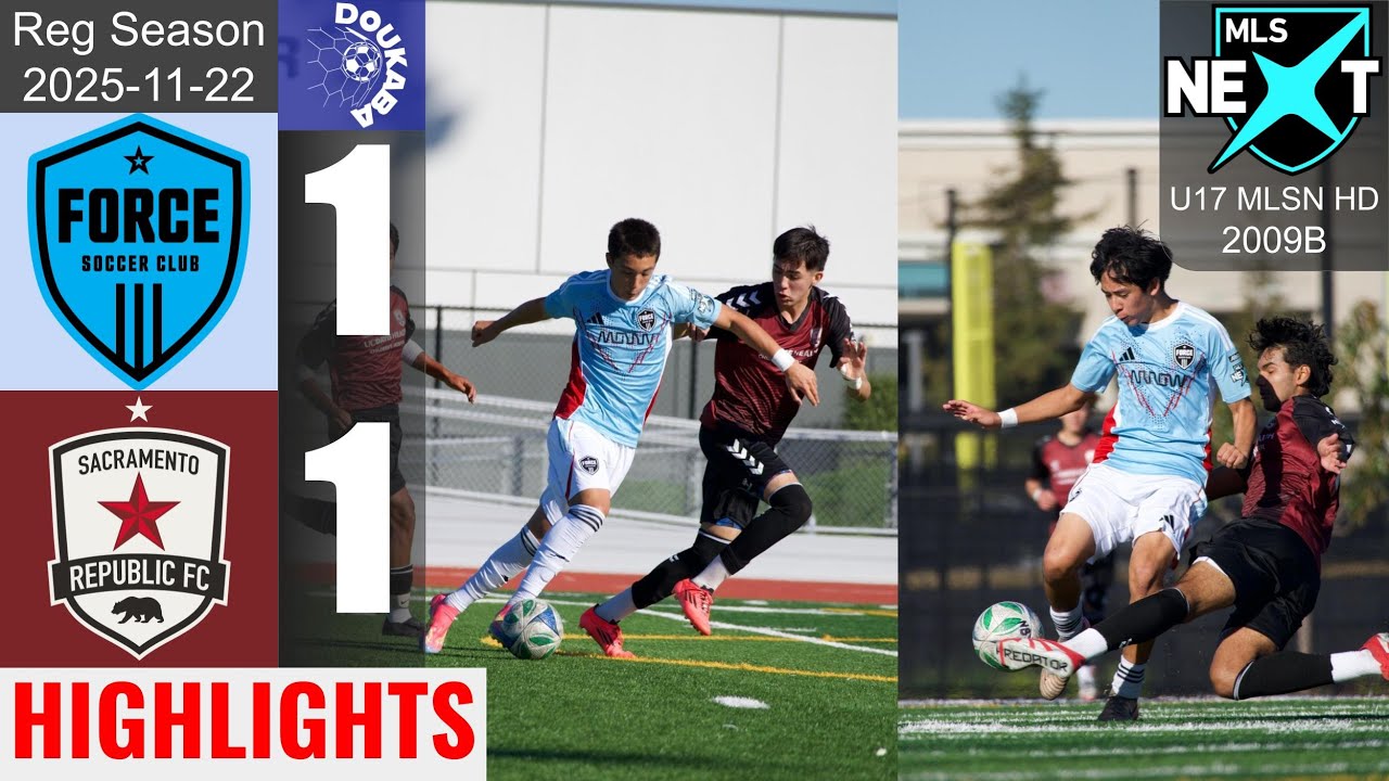 🧊 Late PK Levels It  | De Anza Force 09B 1-1 Sacramento Republic 09B | MLSN HD U17 | 2025-11-22 | HL