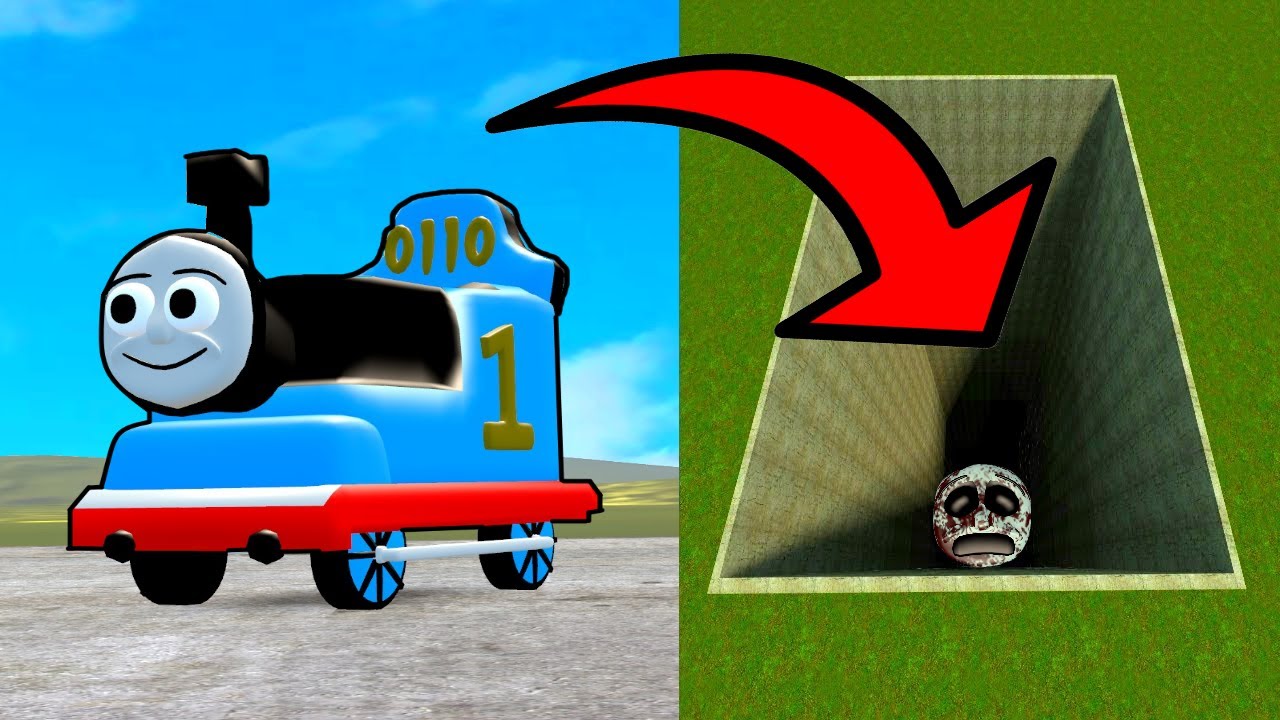 THOMAS THE TRAIN IN GIANT PIT! - Garry's mod Sandbox