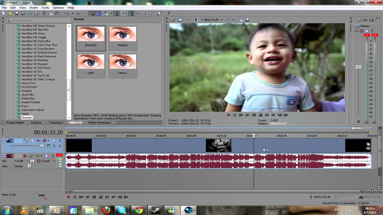 Sony Vegas 11 0   لمسات لتحسين الفيديو + افضل جوده تصدير