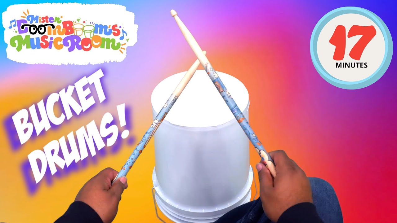 Bucket Drum Play Along for Kids & Beginners with Mister Boom Boom | Starfield Song
