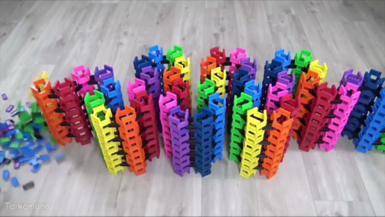 🌈 Satisfying Rainbow Dominoes Reverse Video EP #2