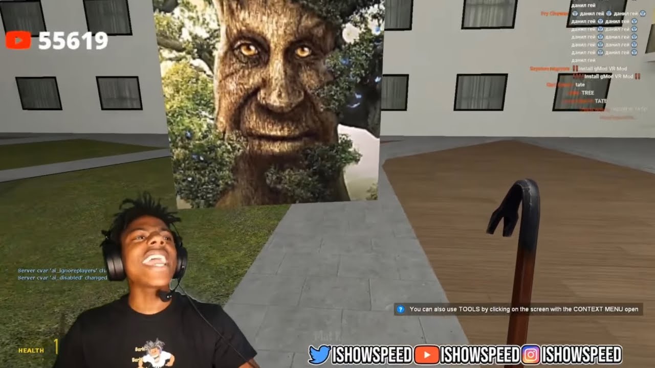 IShowSpeed meets Wise Mystical Tree in Garry's Mod 😂