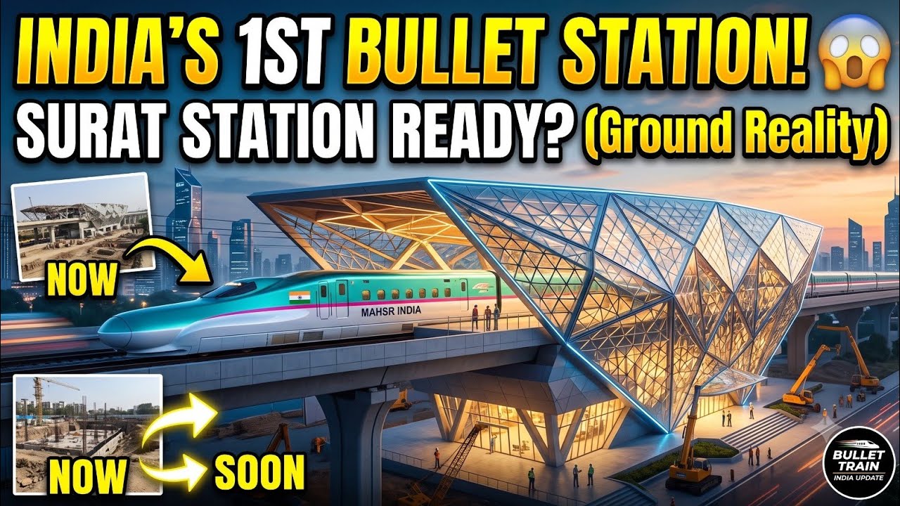 India's 1st Bullet Train Station Ready! 😱 Surat Ground Reality @nhsrclindia 