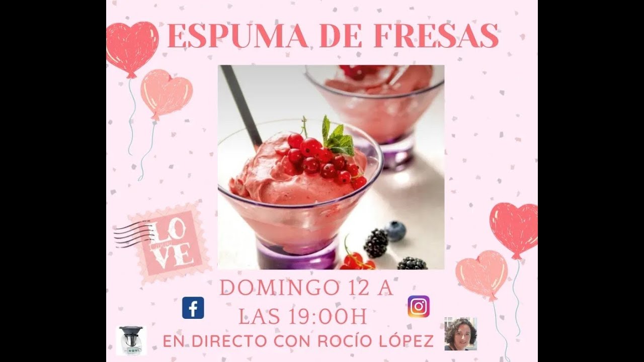 Espuma de fresas en nuestra Thermomix TM6