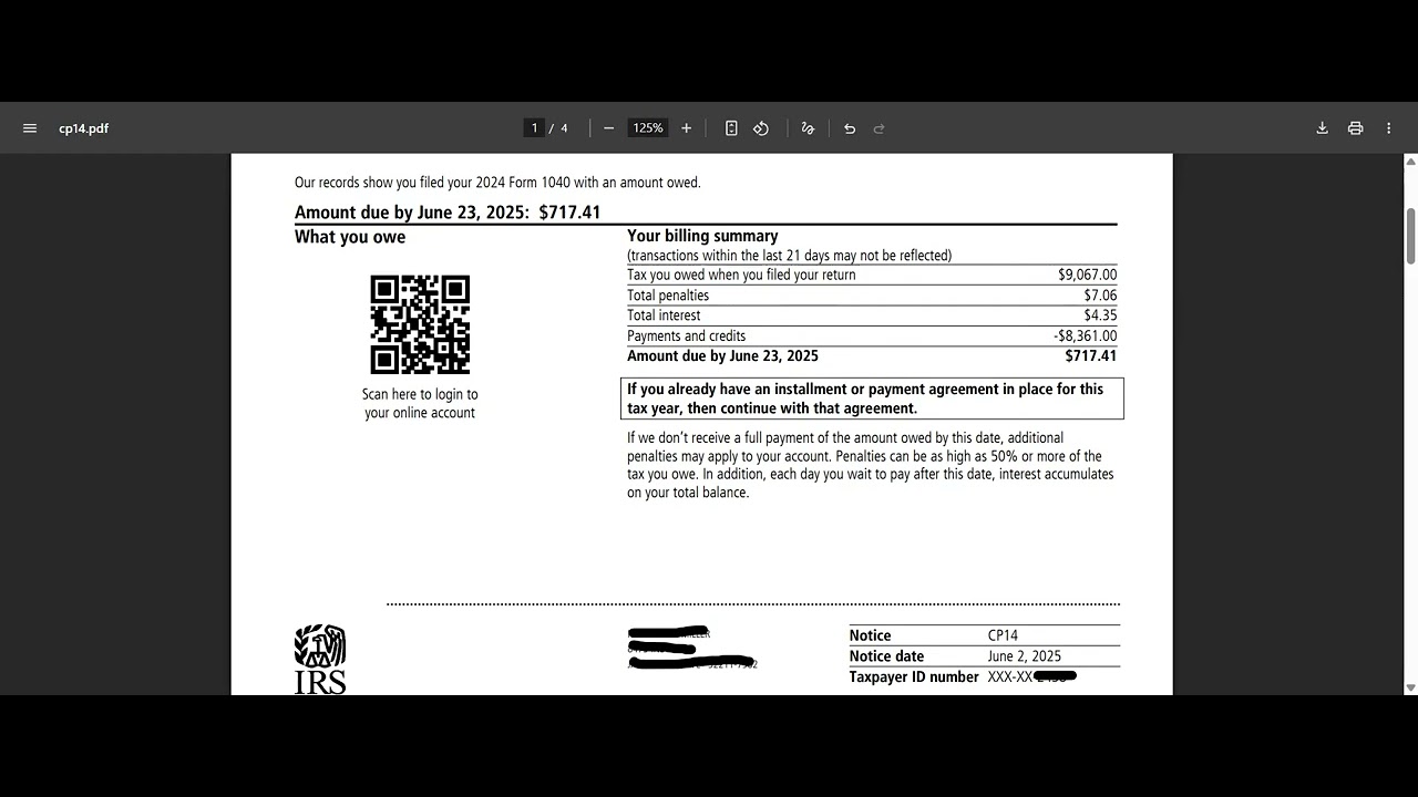 IRS Sent You a CP14 Notice? Here's What To Do!