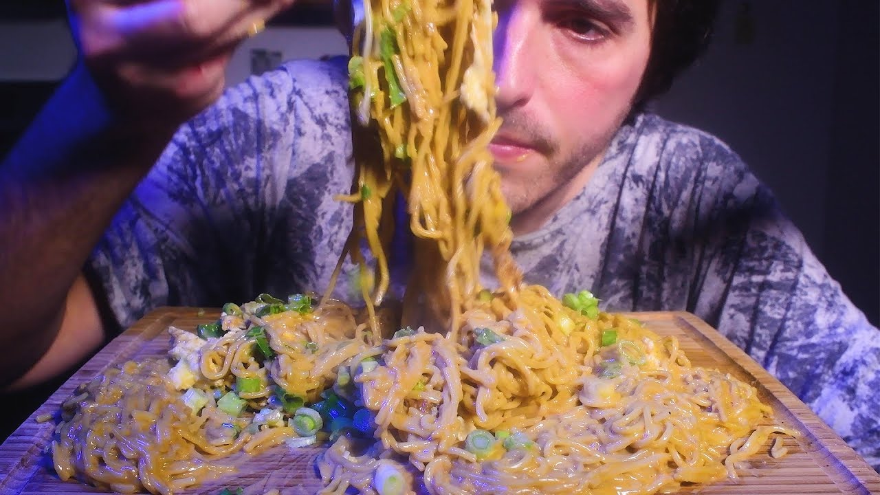 ASMR EXTRA Cheese Yakisoba Noodles ! ( Eating Sounds ) 中文 한국어 हिंदी Español 日本語  | Nomnomsammieboy