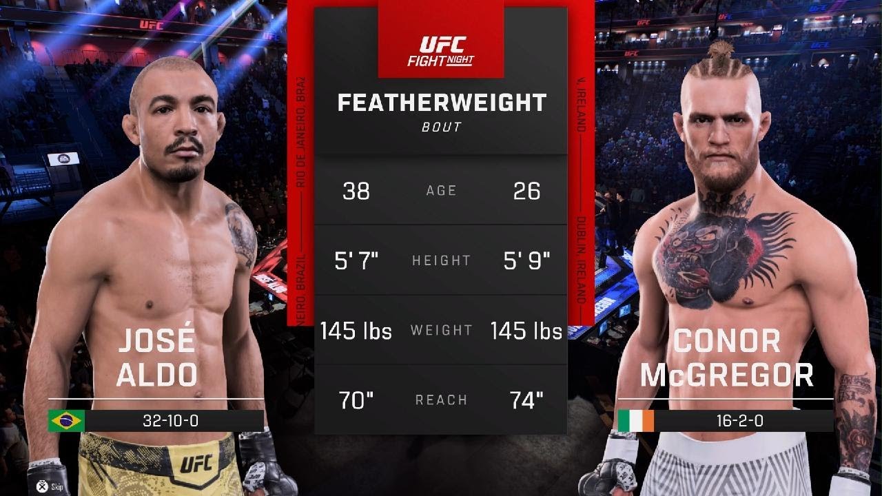 Jose Aldo vs Conor Mcgregor UFC simulation FIGHT