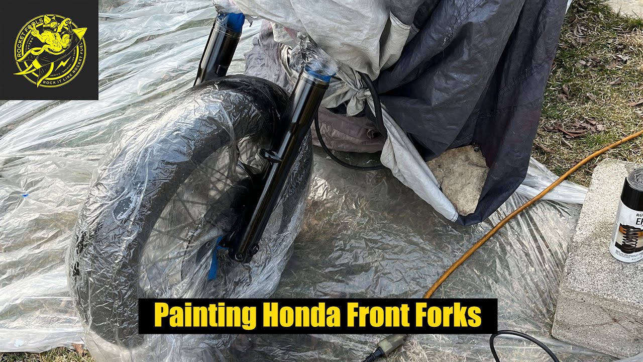 Painting Honda Front Forks. Honda Shadow Build Part 8