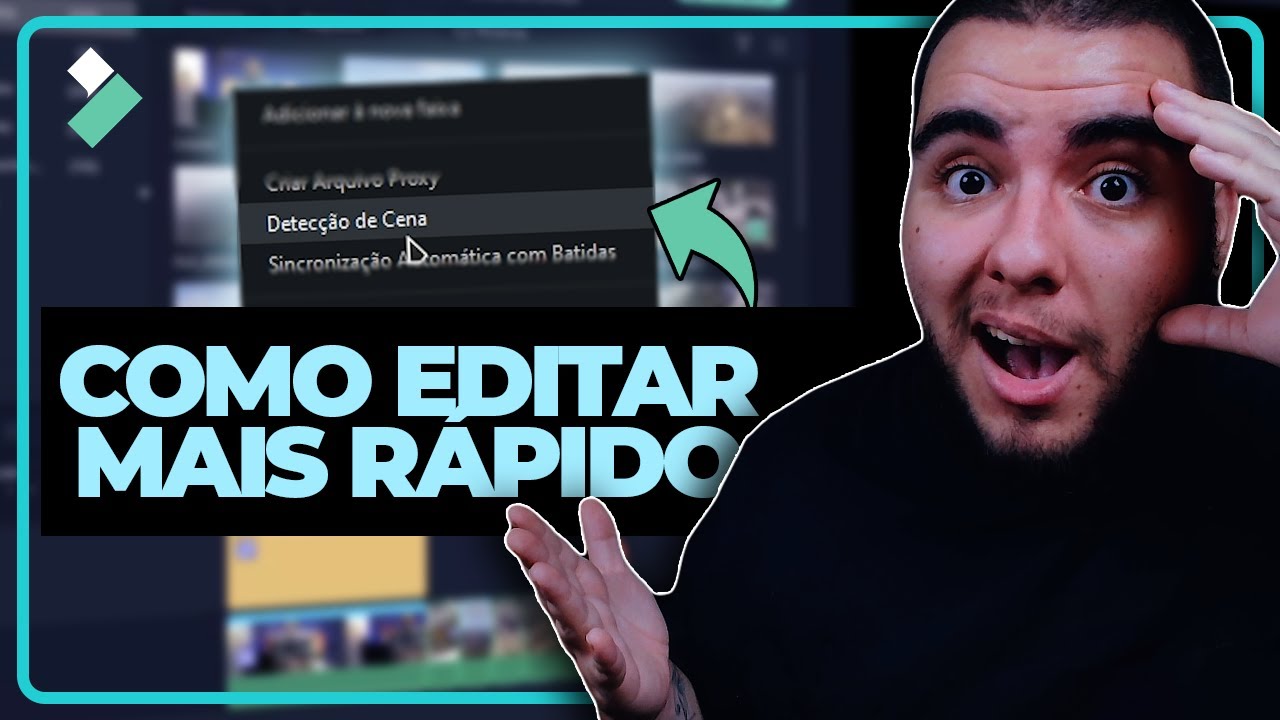 Como EDITAR VÍDEOS MAIS RÁPIDO com a função DETECÇÃO DE CENAS  | Wondershare Filmora