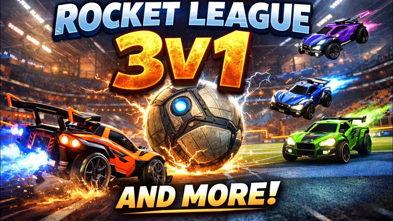Playing a rocket league 3v1 and more