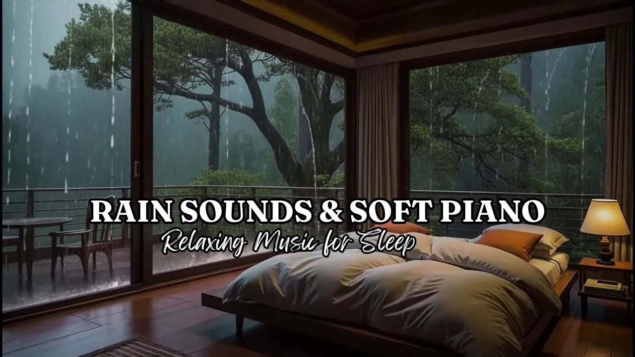 Relaxing Music to Reduce Stress, Anxiety and Depression 🎶 Rain Sounds & Soft Piano for Sleep Better