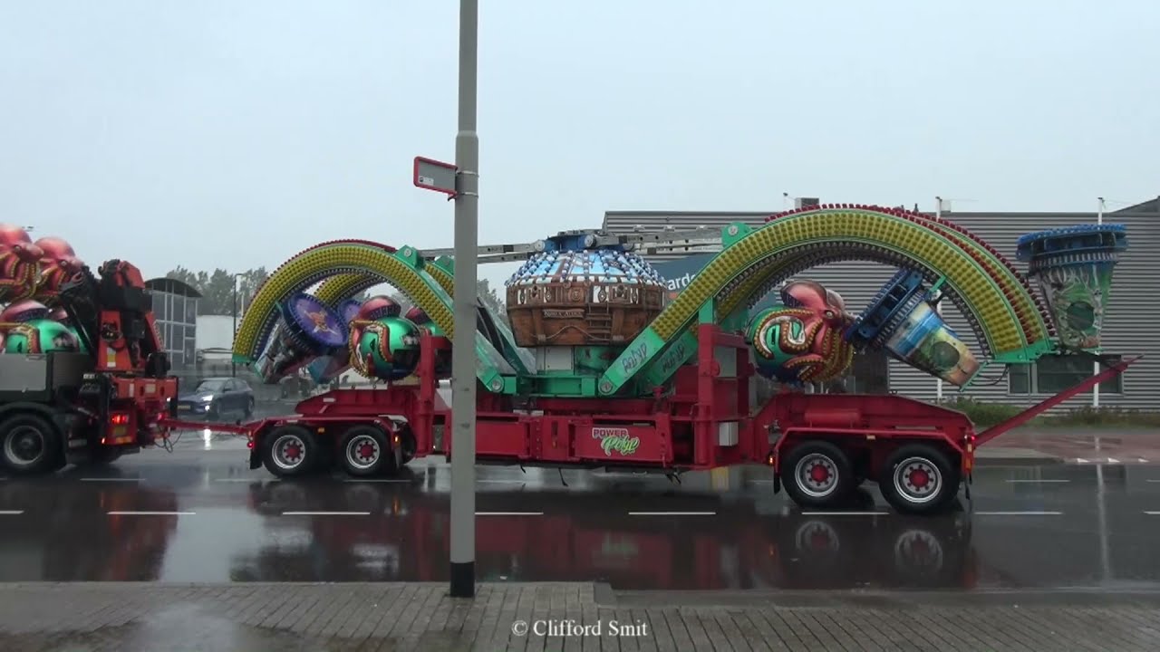 Mega kermis Beverwijk 2021 Afbouw en transport deel 2