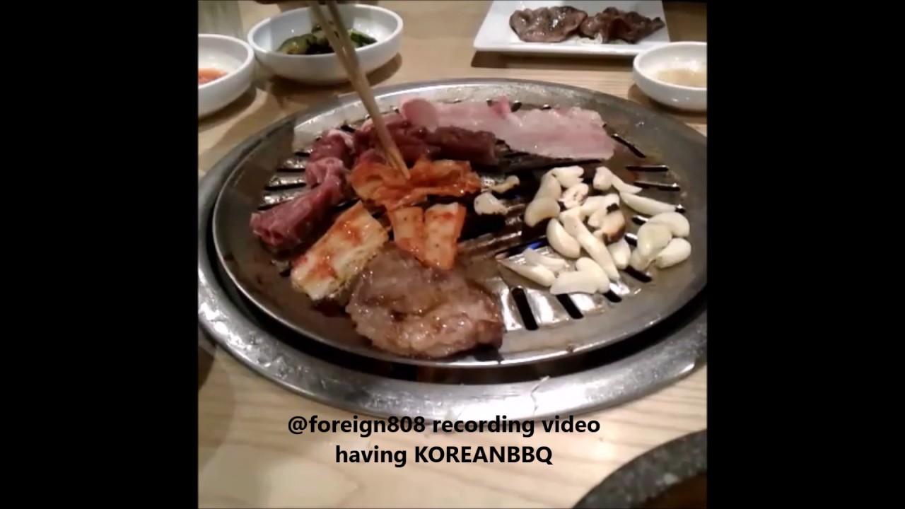 @foreign808 recording having Korean BBQ