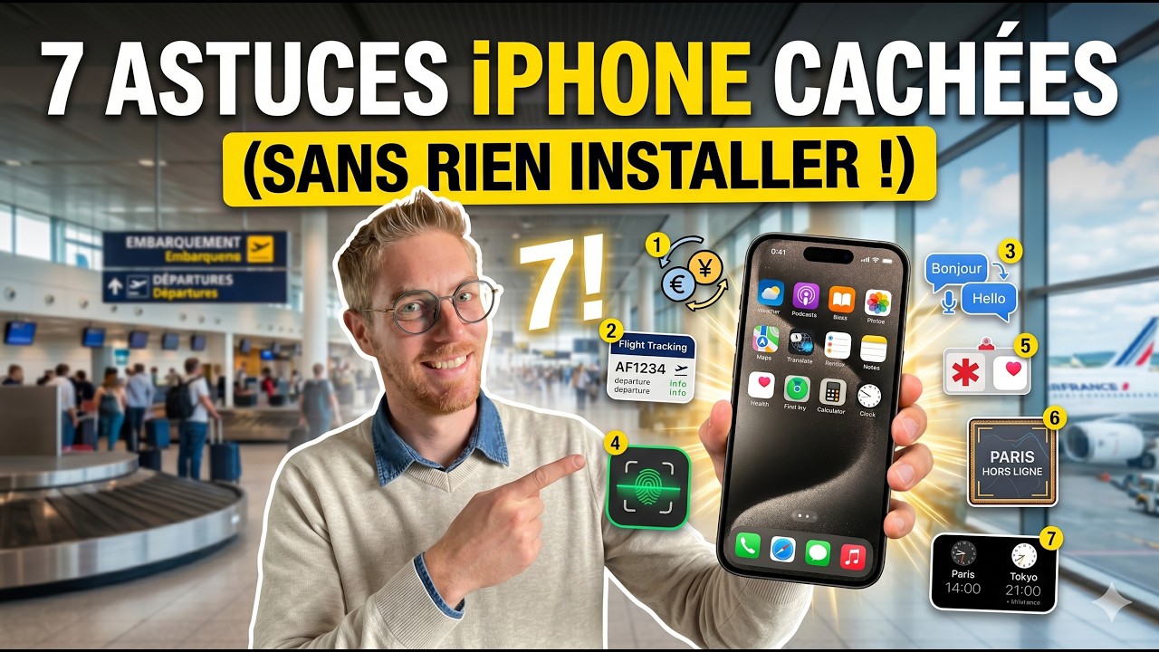 7 Astuces iPhone CACH&Eacute;ES qui vont changer vos voyages (Sans rien installer !)