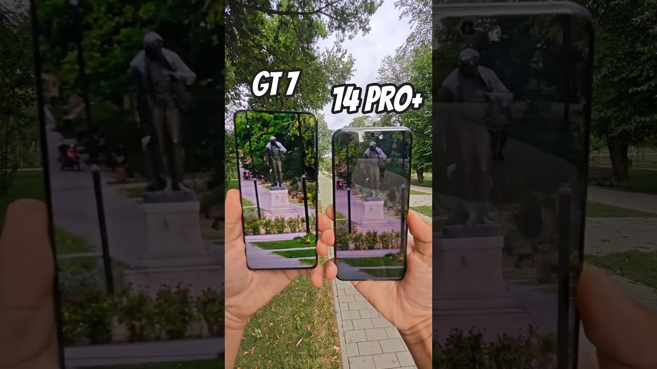 REALME GT 7 vs 14 Pro+ ZOOM test! Realme 14Pro+ vs Realme GT7 #shorts