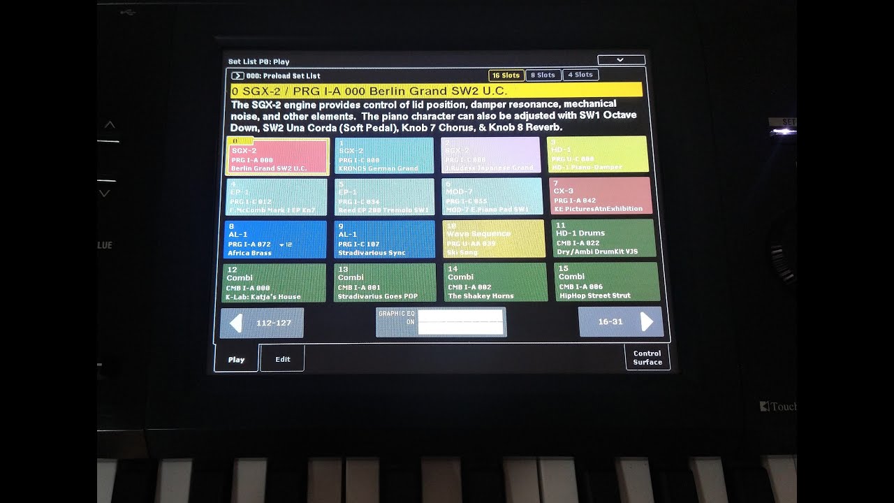 Como guardar una Edición, crear un Set List y Salvar todo en PCG en Korg Kronos 2.