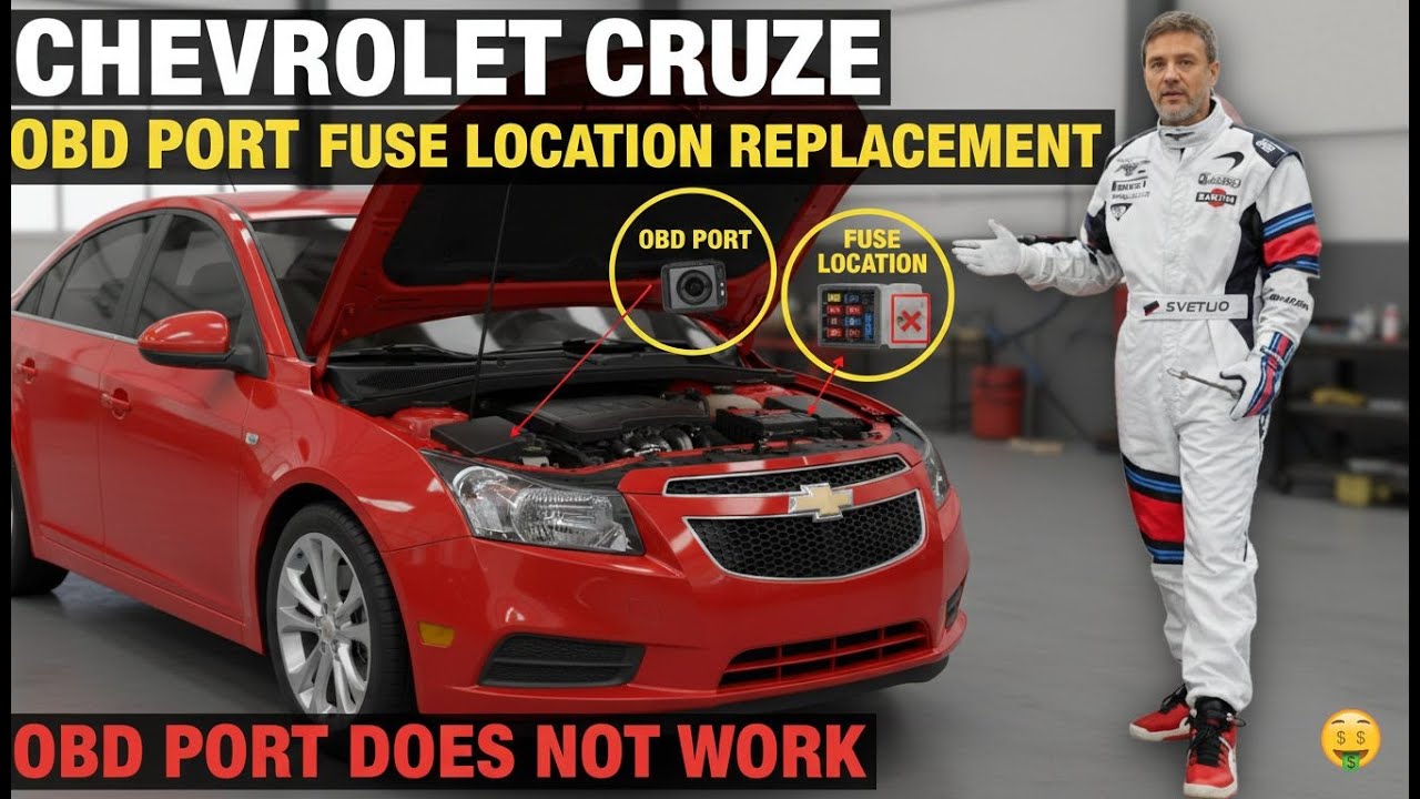 Разъем OBD в Chevrolet Cruze: нет питания? Расположение предохранителя и решение проблемы с помощ...