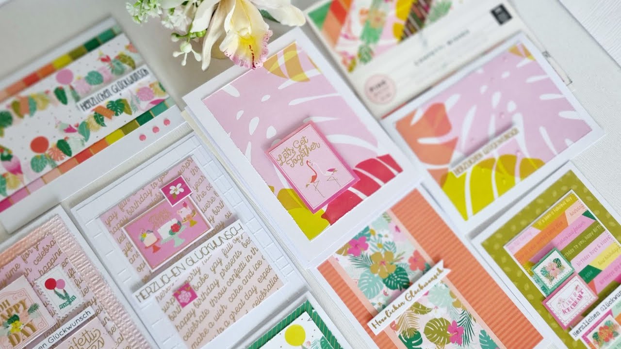 16 Karten aus einem 15x15 Block, #benutzmichendlichmal Paper Pad, #Pinkpaislee