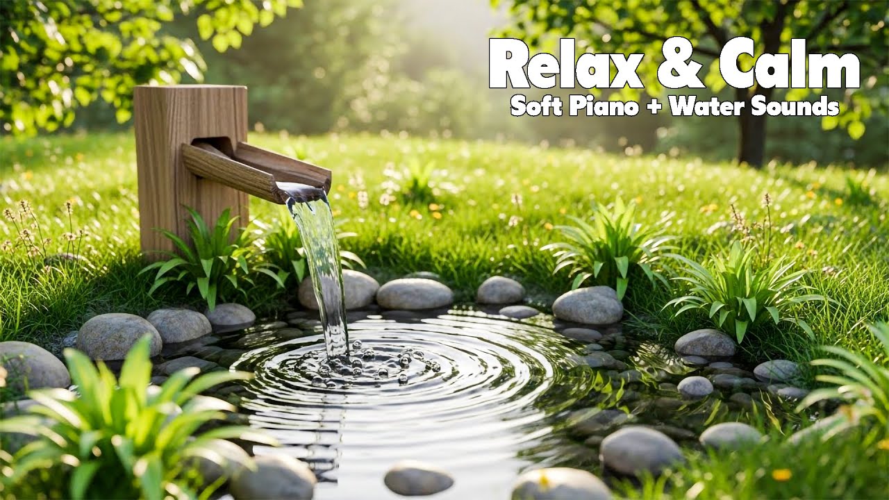 Relaxing Music for Healing + Water Sounds 🌿 Stress Relief, Calm Anxiety, Meditation & Deep Sleep
