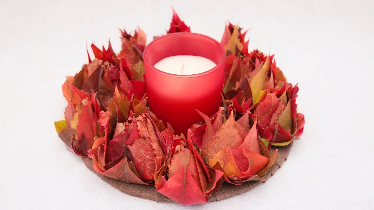 Jak Zrobić Jesienny Wianek Na Stół Bądź Drzwi 🍂 Wianek z Liści 🍂 Autumn Wreath 🍁