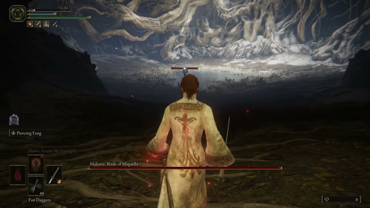 Elden Ring - Malenia vs Uchigatana + Piercing Fang [Solo,RL1,NoDmg,v1.09]