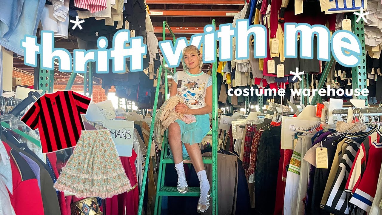 THRIFT WITH ME // rummaging a COSTUME WAREHOUSE I found on TikTok!!!