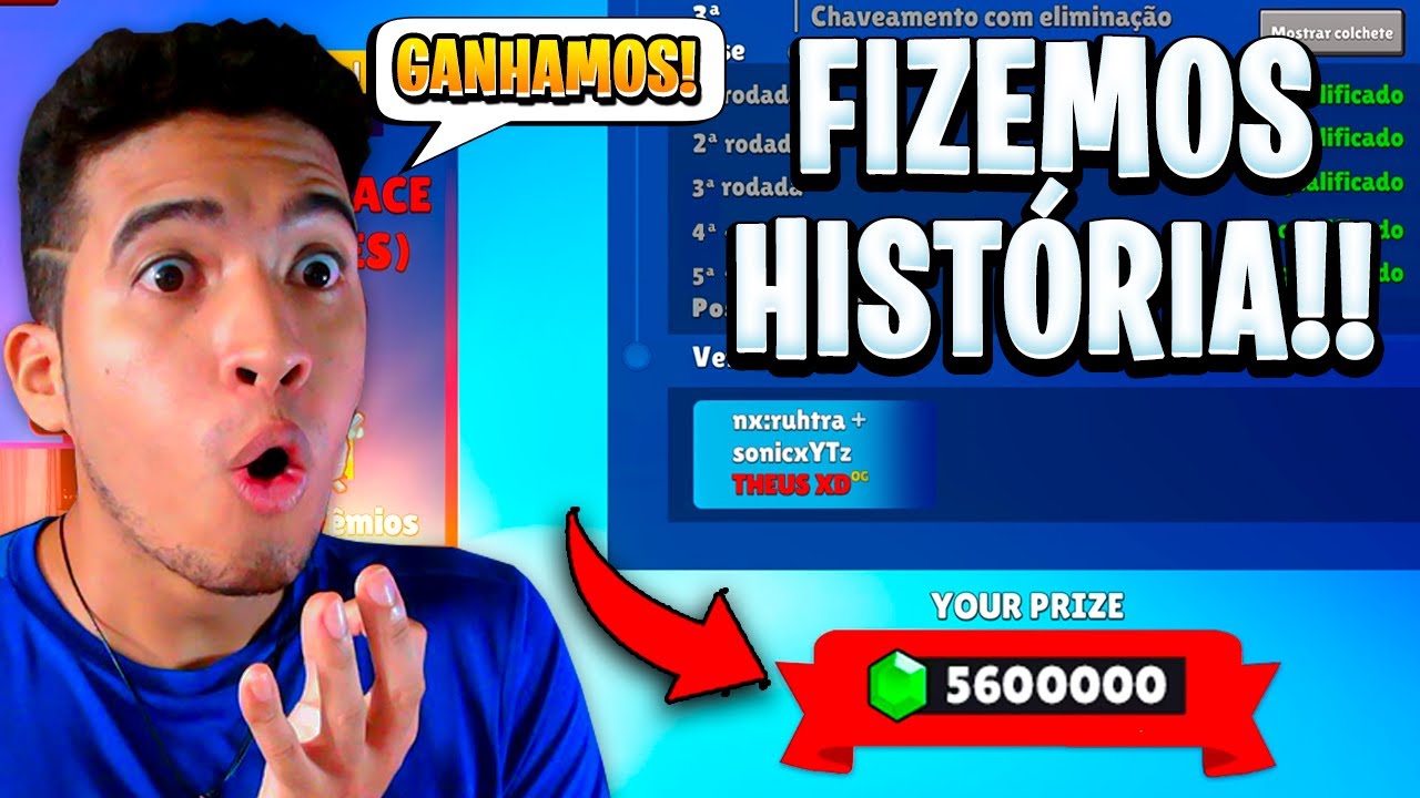 😱 NÃO É ZOEIRA! 😮 GANHAMOS 5 MILHÕES DE GEMAS 😱 O MAIOR TORNEIO DA HISTÓRIA DO STUMBLE