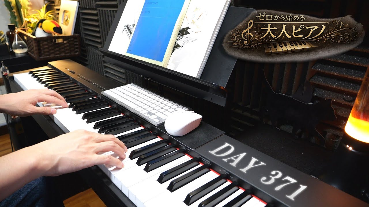 【初心者】30歳から始めるピアノ - 基礎練習の風景【371日目】