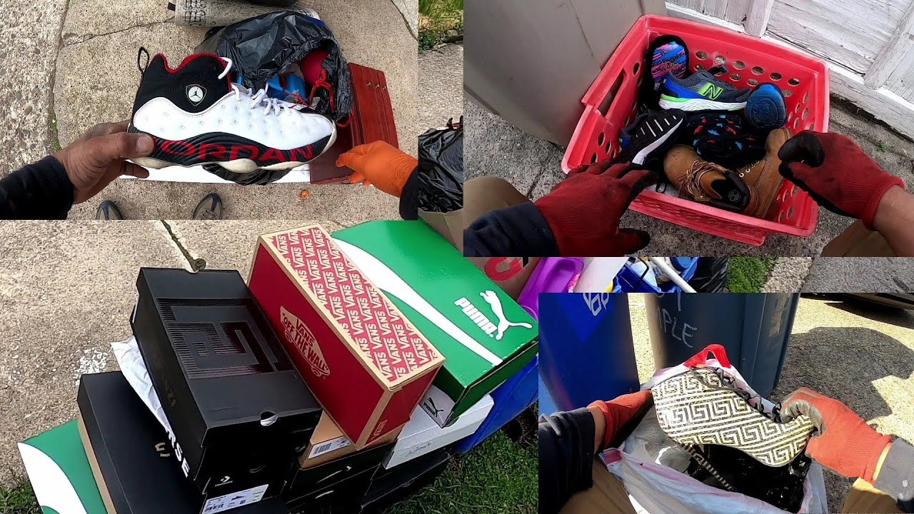 aunque uste no lo crea encuentro zapatos 💯 todo lo que tiran ala basura en usa ep.93