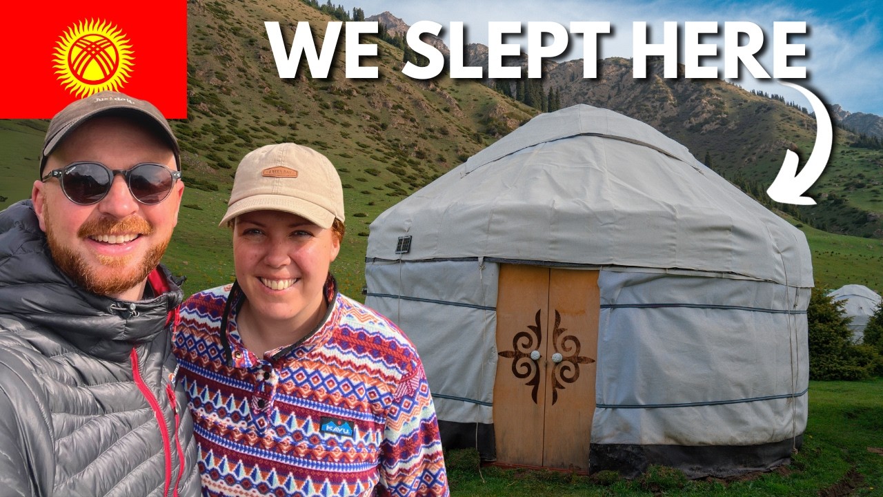 FIRST TIME sleeping overnight in a YURT camp!🇰🇬