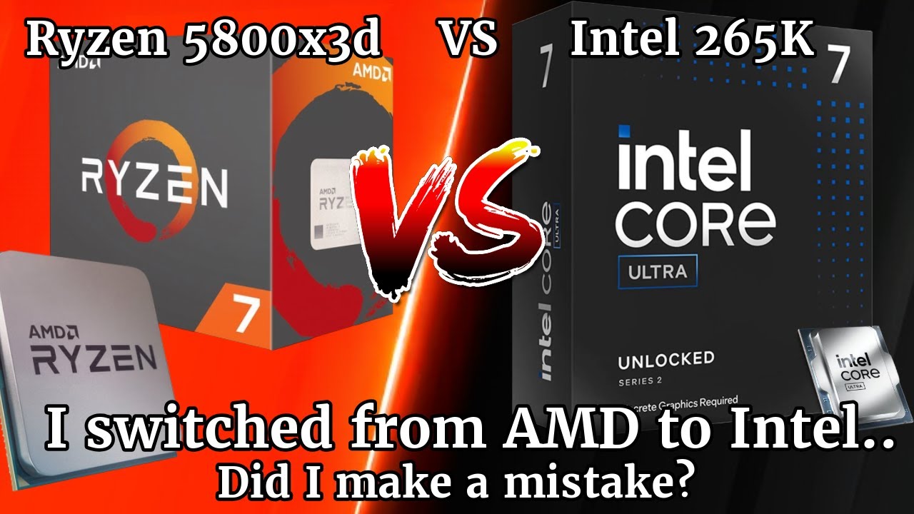 Intel Core Ultra 265k против Ryzen 7 5800x3d Игровое тестирование. Я перешел с AMD на INTEL. Ошибка?