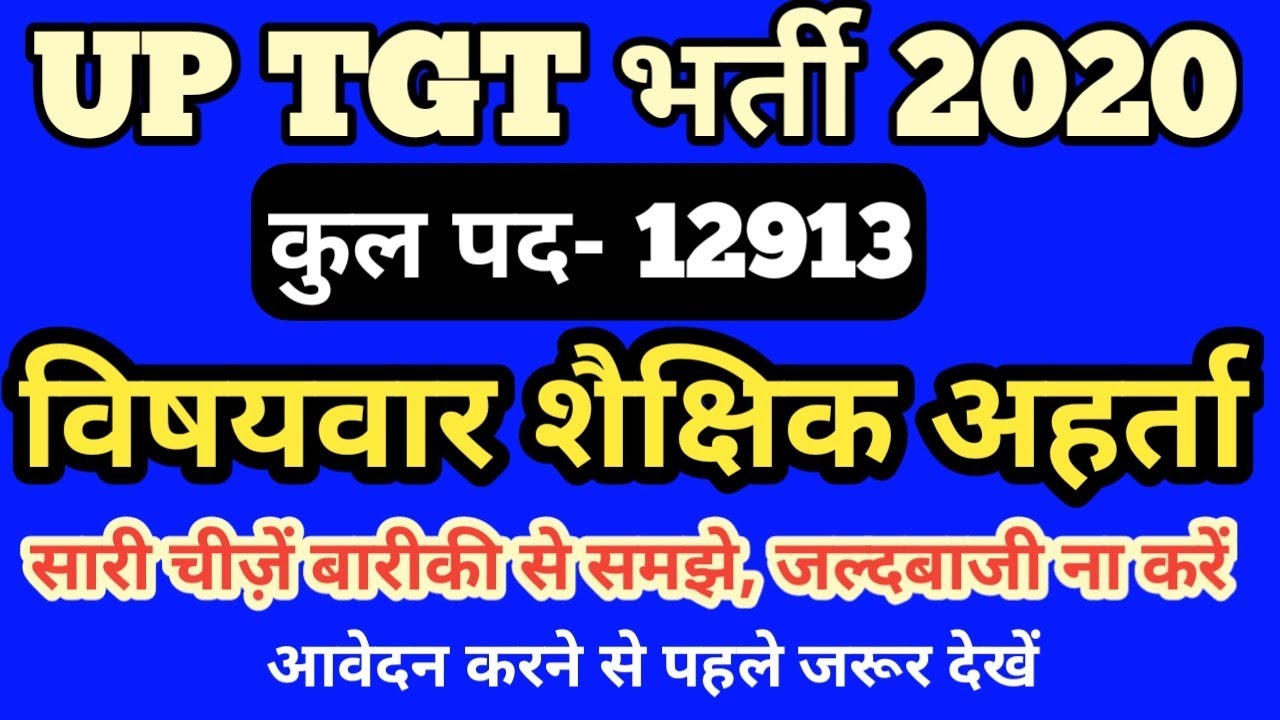 UP TGT Recruitment 2020 | Age, Subject-Wise Eligibility Criteria, Vacancy Details | AB TECH