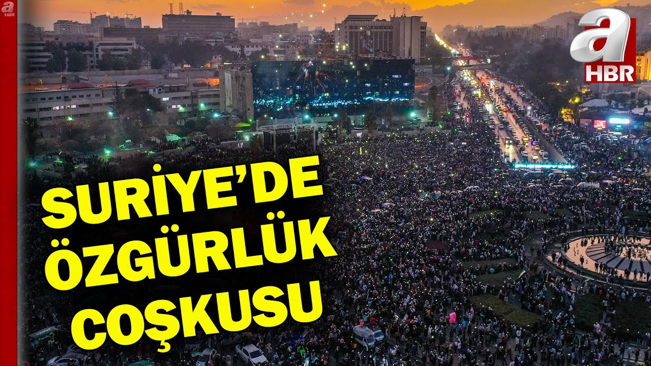 Suriye'de Özgürlük Coşkusu! 7'den 70'e Suriyeliler Özgürlüğü Kutladılar l A Haber