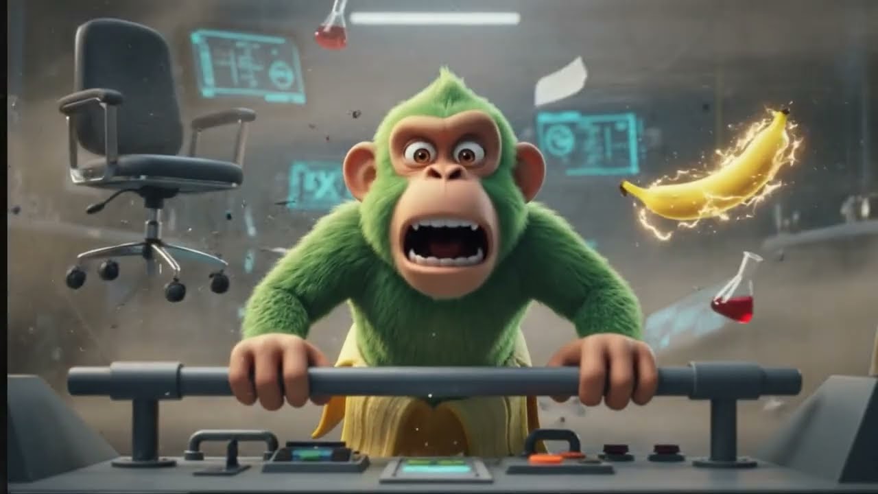 Banana Gravity Glitch 🌍🍌 | Monkey Breaks Gravity with Banana Power!