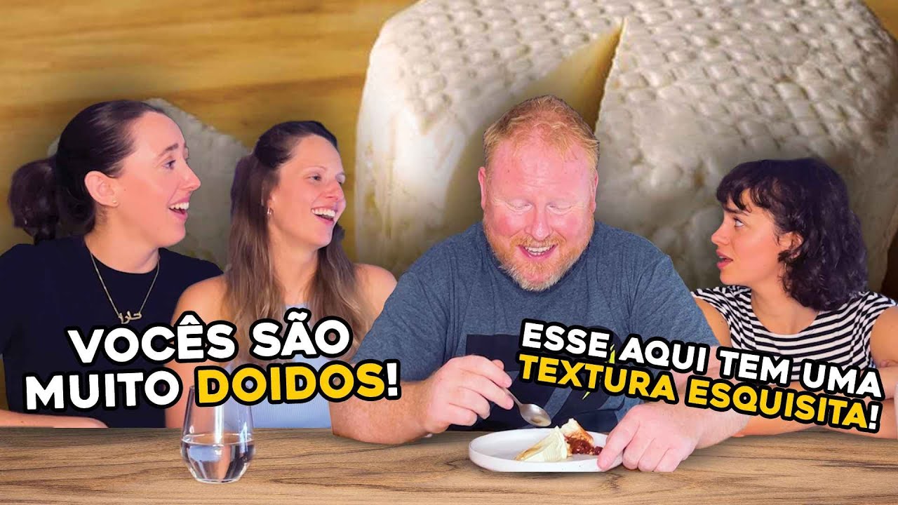 GRINGOS PROVANDO QUEIJO MINAS RECHEADO (com Goiabada e Doce de Leite) 🇧🇷