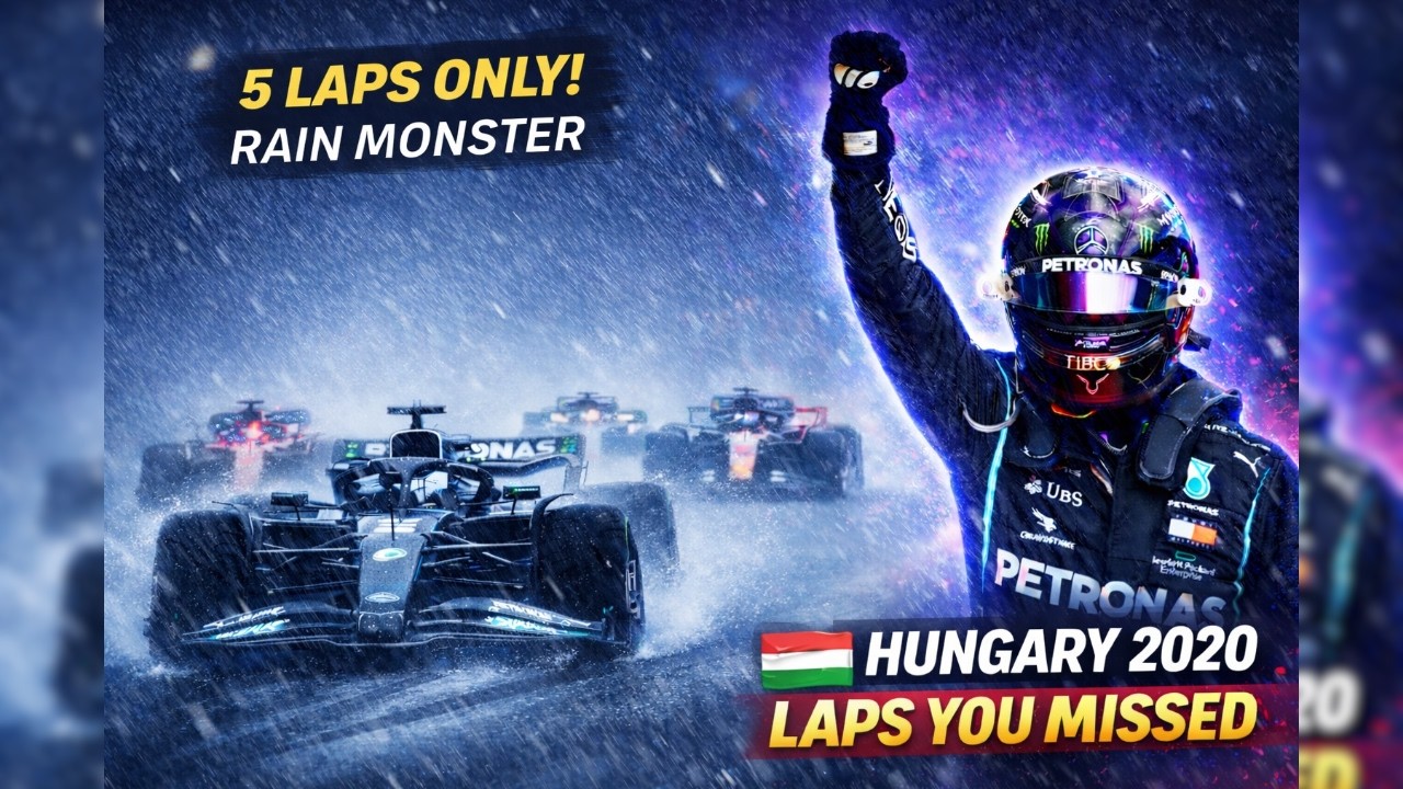 F1 2020 Hungarian Grand Prix 5-Lap Sprint 🌧️ | Intense Battle vs Verstappen | Wet Race Thriller!