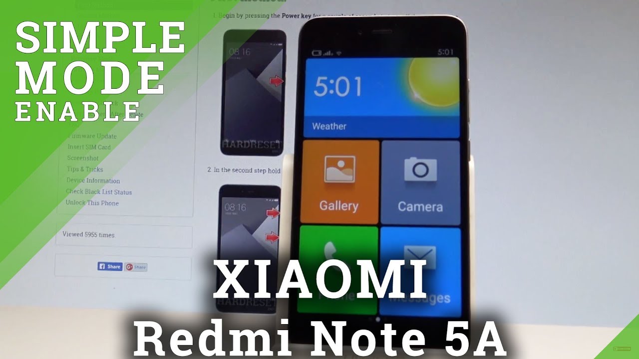 How to Enter Lite Mode in XIAOMI Redmi Note 5A |HardReset.info