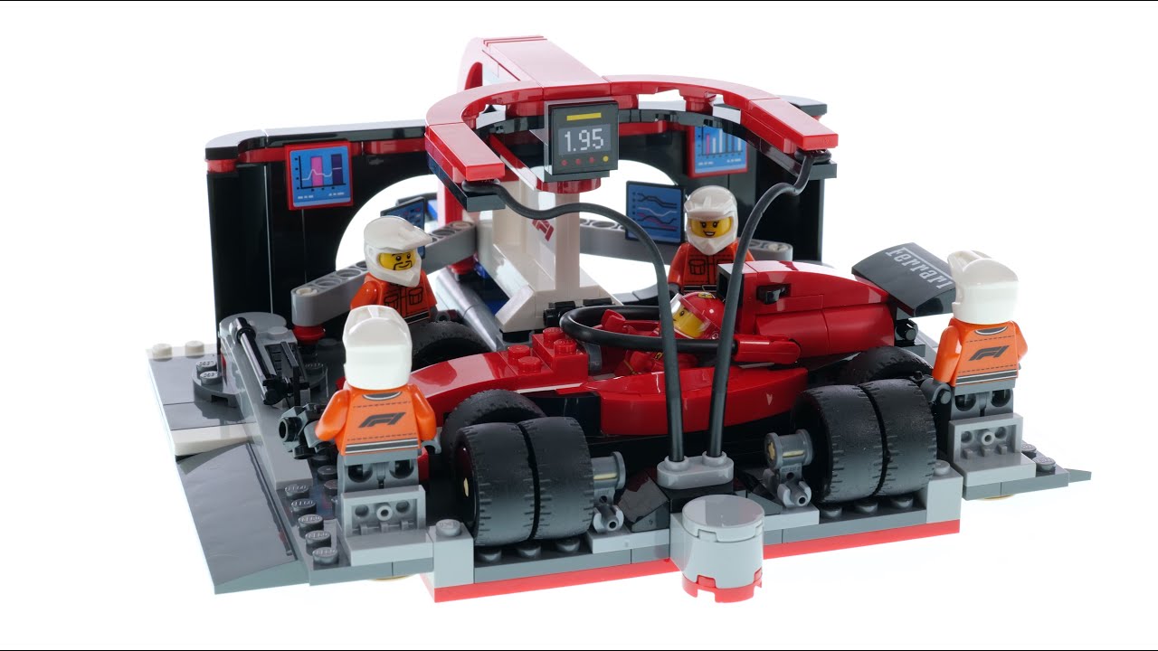 LEGO City 60443 F1&reg; Boxenstopp mit Boxencrew und Ferrari Flitzer