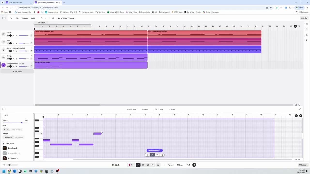 How to recreate I Got a Feeling - Part 4 String Section