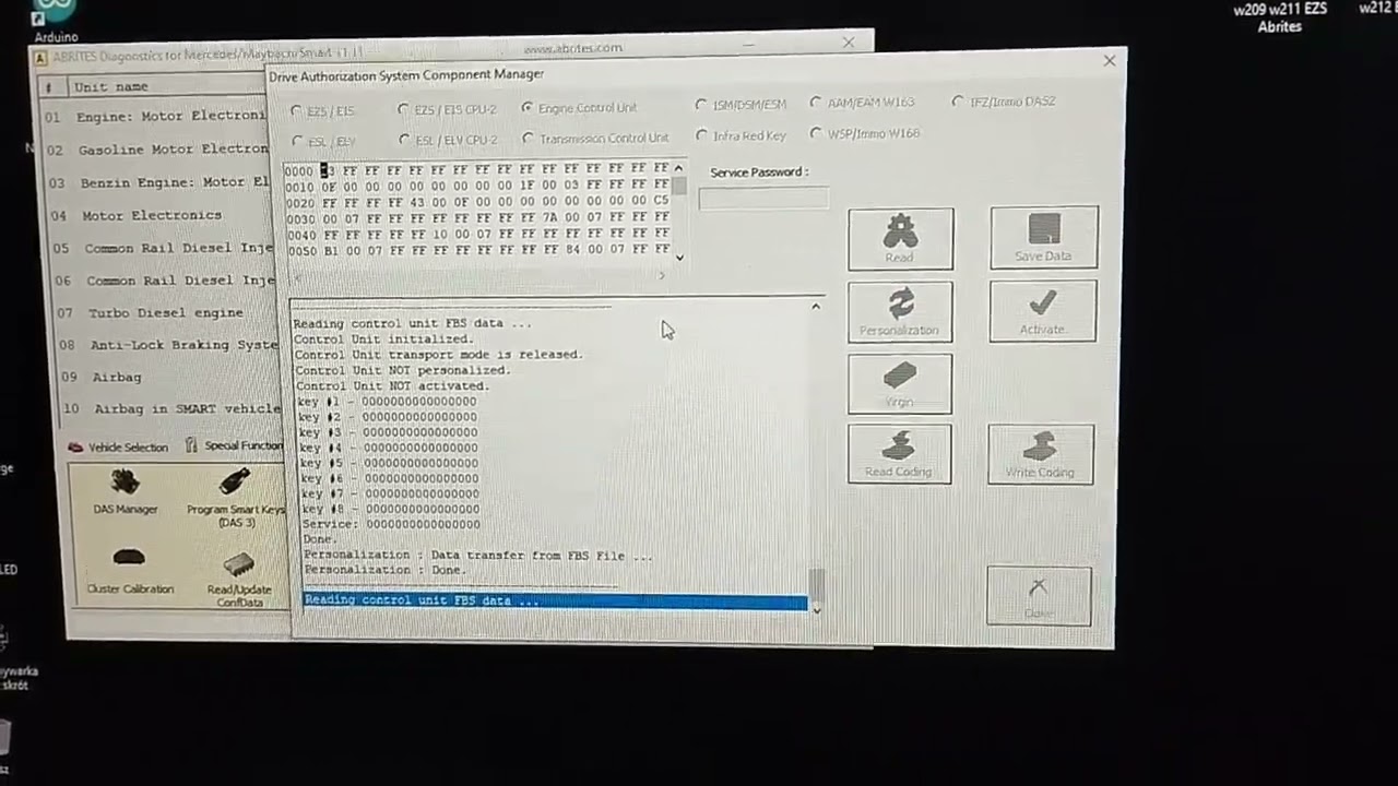 Personalizacja i aktywacja ECU Mercedes do EZS