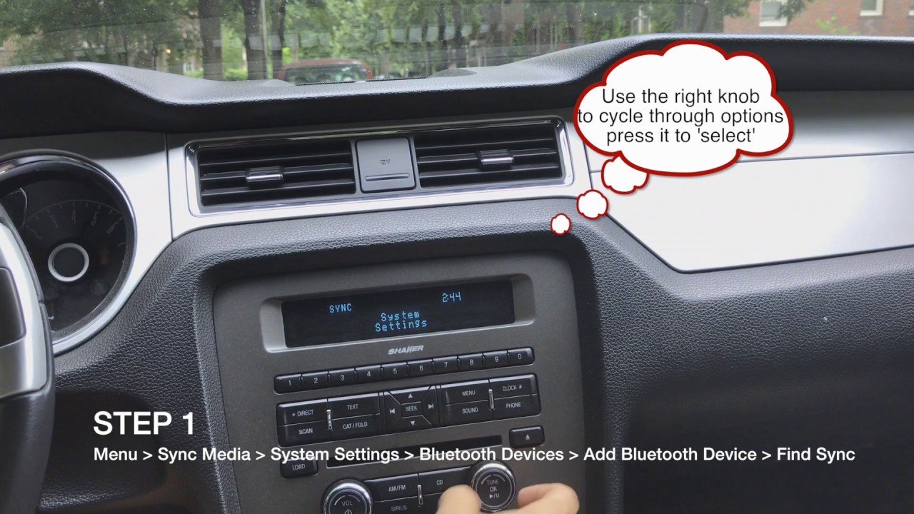 Playing music through mobile device on 2014 Ford Mustang Sync