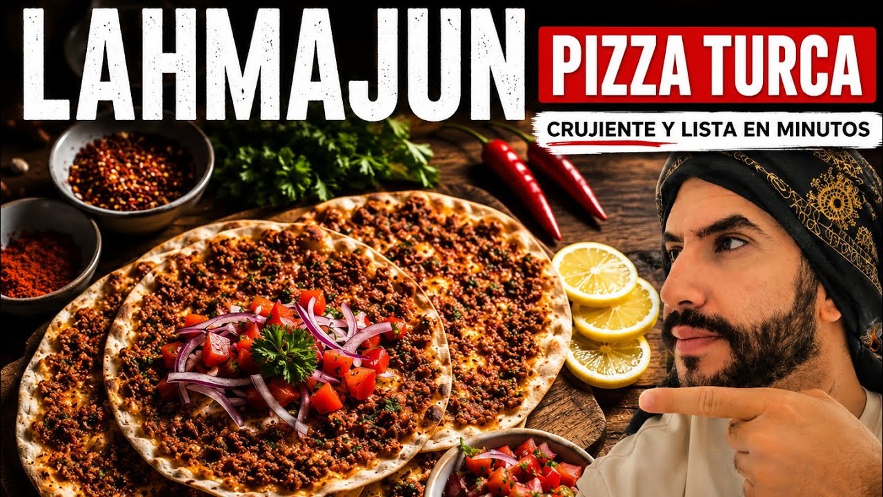 PIZZA TURCA (LAHMAJUN) – Crujiente, Fácil y Deliciosa