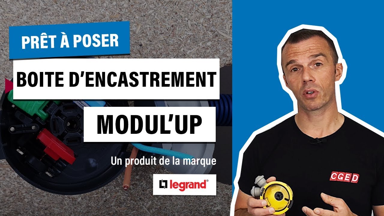 CGED vous pr&eacute;sente la bo&icirc;te d'encastrement Modul'up Legrand pour vos &eacute;clairage en faux plafond