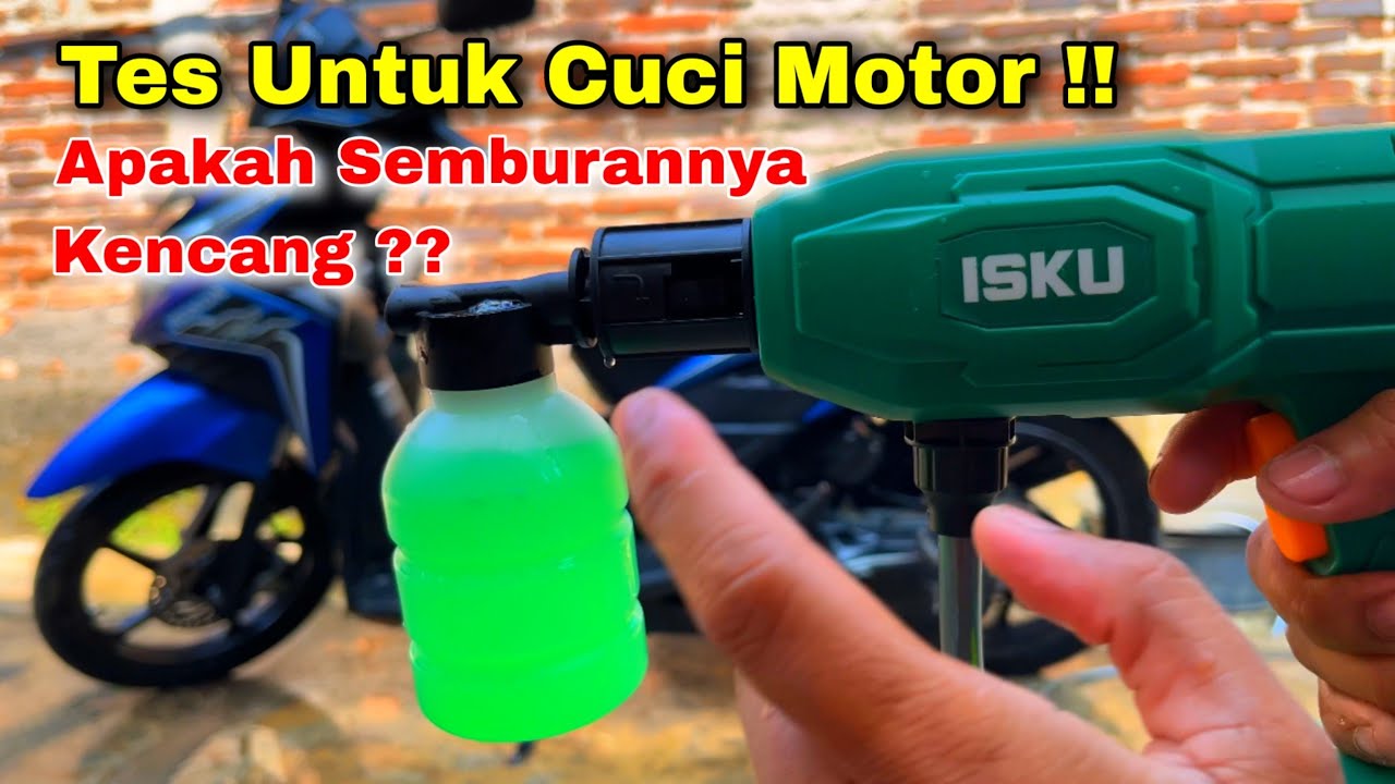 Tes jet cleaner isku untuk cuci motor apakah semburannya kencang